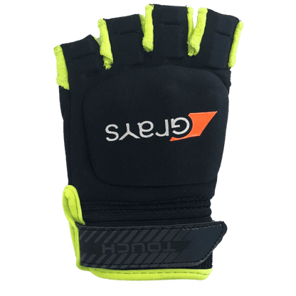 Grays | Grays Touch Glove Right Hand | Touch Glove Right Hand - Black/Yellow / 2XSmall | Total Hockey