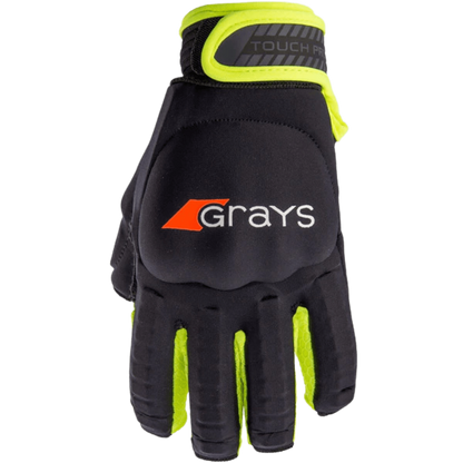 Grays | Grays Touch Pro Glove Left Hand | Touch Pro Glove Left Hand - Black/Yellow / XSmall | Total Hockey